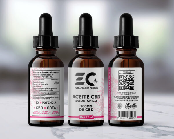 Aceite CBD Sabor Chicle 300mg